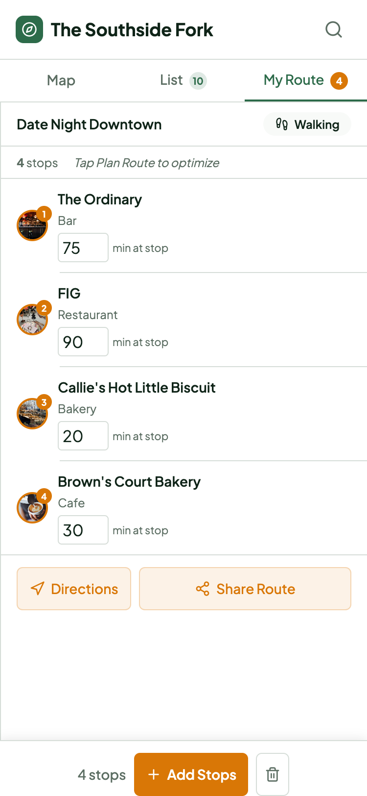Southside Fork date night route